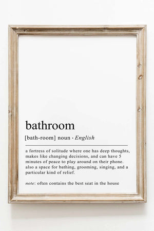 Bathroom Definition Plakat