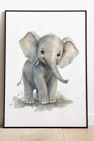 Børneplakat med dyr - "'Elefant"