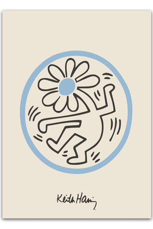 Blue Dancer - Keith Haring Plakat