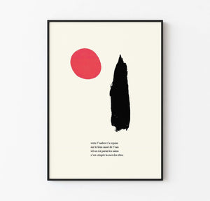 Tristan Tzara Poetry - Joan Miró plakat med surrealistisk design til kunstneriske hjem