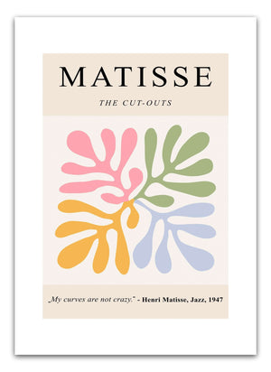 Farverig Curves - Matisse Plakat