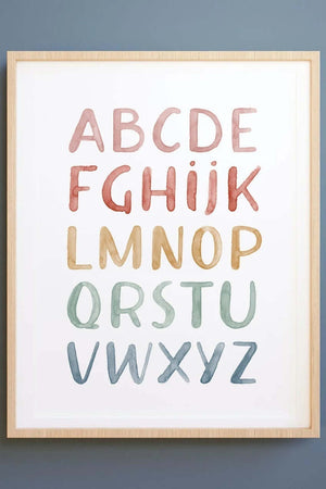 "ABCD" Alfabet Plakat