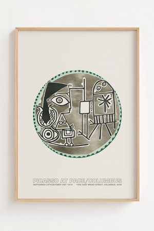Picasso At Pace Columbus kunstplakat med abstrakt cirkelmotiv