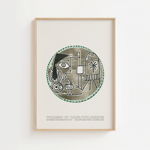 Picasso At Pace Columbus kunstplakat med abstrakt cirkelmotiv