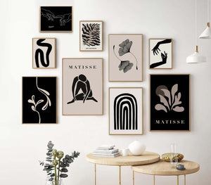 Galerie D'Art Botanique plakaten kombinerer moderne og abstrakte elementer med botaniske motiver