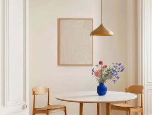 Soft Landscape Lines No.1 moderne plakat med abstrakte linjer i beige nuancer