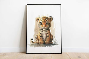 Børneplakat med dyr - "Tiger" Ellens Shop