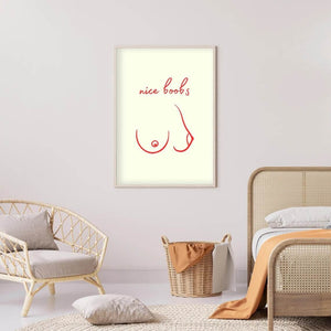 Nice Boobs Plakat | Stilfuld & Kunstnerisk Bryster Plakat
