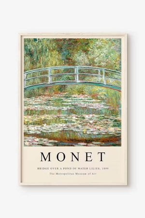 Bridge over a pond of water Lilies - Claude Monet Plakat