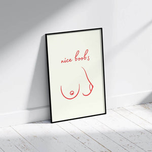Nice Boobs Plakat | Stilfuld & Kunstnerisk Bryster Plakat