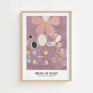 The Ten Largest No.5 Adulthood plakat – Hilma af Klint abstrakt kunstplakat med blomsterform og spiraler