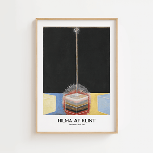 Sacred Light plakat – Hilma af Klint abstrakt kunst med lysstråle og geometrisk motiv