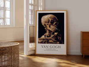 Skeleton with Cigarette plakat 1886 – Van Gogh skelet kunstplakat