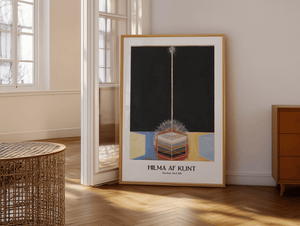 Sacred Light plakat – Hilma af Klint abstrakt kunst med lysstråle og geometrisk motiv