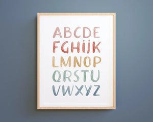 "ABCD" Alfabet Plakat