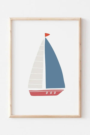 Sejlbådsplakat til børn - Børneplakat