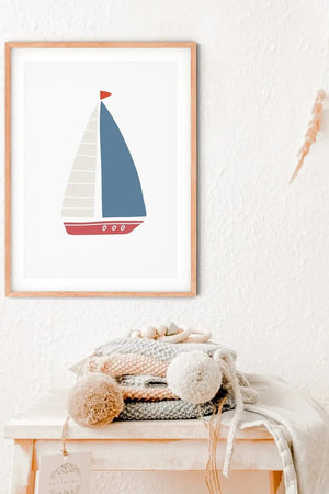 Sejlbådsplakat til børn - Børneplakat
