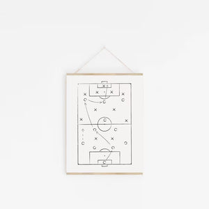 Fodboldbane - Fodboldplakat