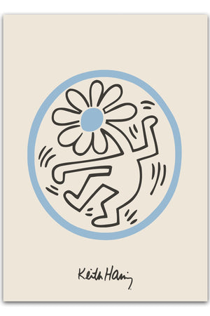 Blue Dancer - Keith Haring Plakat