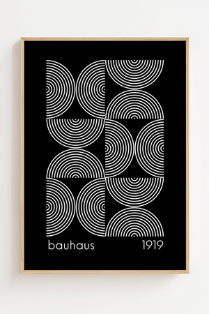 Bauhaus White Circles Plakat