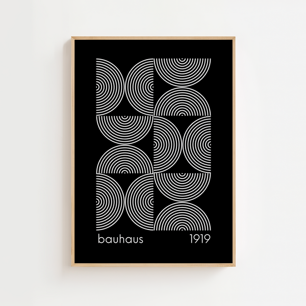 Bauhaus White Circles Plakat