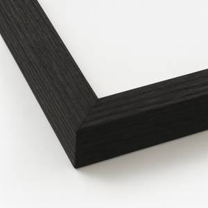 Sort træramme med mat finish og plexiglas – elegant billedramme til plakater, billeder og fotos, perfekt til både farverige og minimalistiske motiver.