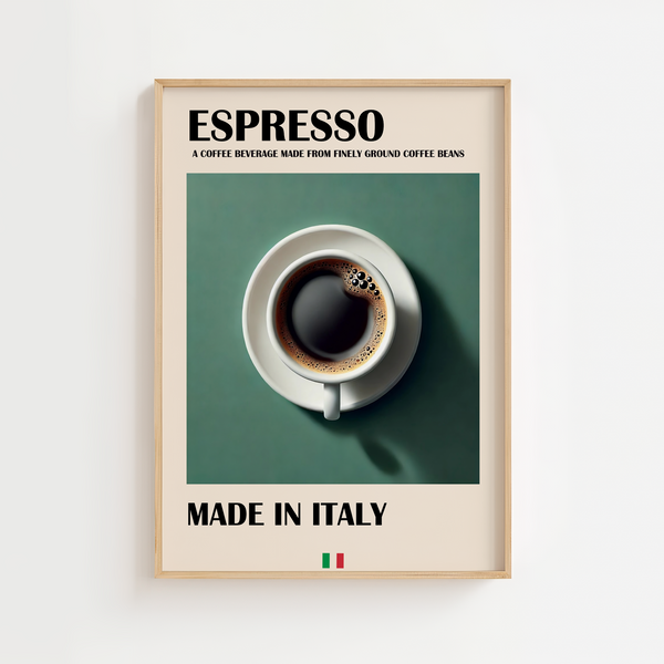 Espresso Made in Italy Plakat