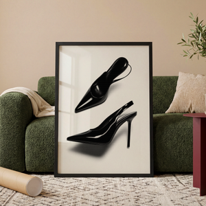 Klassische schwarze High Heels Poster