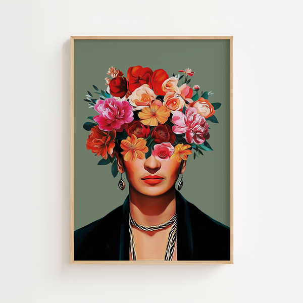 Flowerhead Frida Kahlo Plakat.
