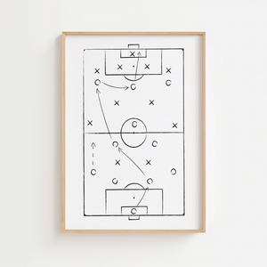 Opdag vores fodboldbane fodboldplakat, perfekt til at bringe spillets energi ind i dit hjem. Ideel til fodboldfans og sportsglade hjem. Køb din plakat nu! 