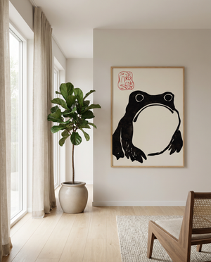 Tilføj et strejf af japansk elegance med vores Japansk Frø Plakat.
