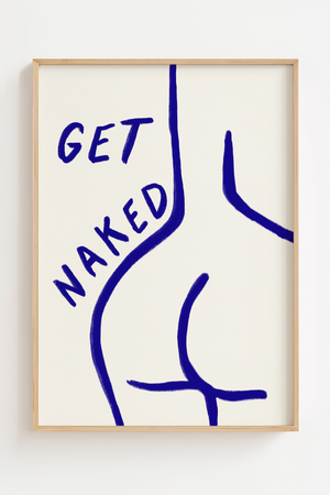 Get Naked plakaten er en moderne og feministisk plakat med fokus på kropspositivitet, frihed og selvtillid.