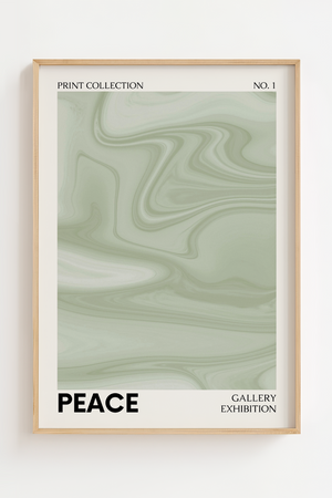 Grøn "Peace" Plakat