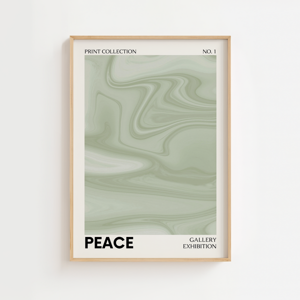 Grøn "Peace" Plakat
