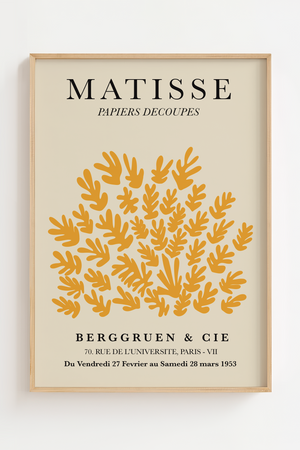 Gul Plakat Matisse Papiers decoupes