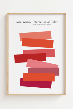 Denne smukke plakat med motivet Interaction of Color af den berømte kunstner og designer Josef Albers 