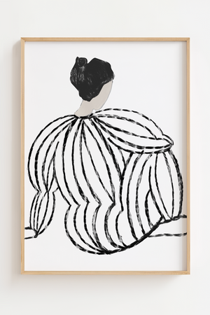 Lagom Lady White Plakat