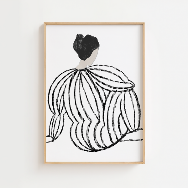 Lagom Lady White Plakat