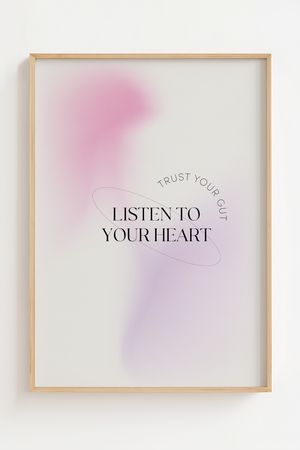 Listen to your heart Plakat