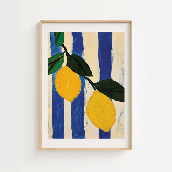 Italienske Citroner – Abstrakt Plakat