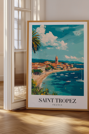 Saint Tropez Frankrig – Byplakat med Rivieraens charme | Fra 99,-