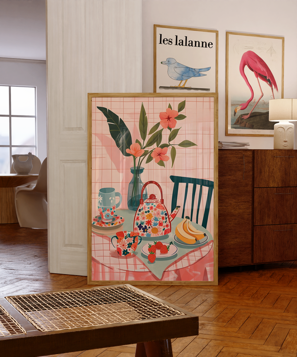 Lyserød Morgenmad Plakat