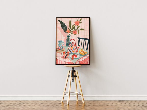 Lyserød Morgenmad Plakat