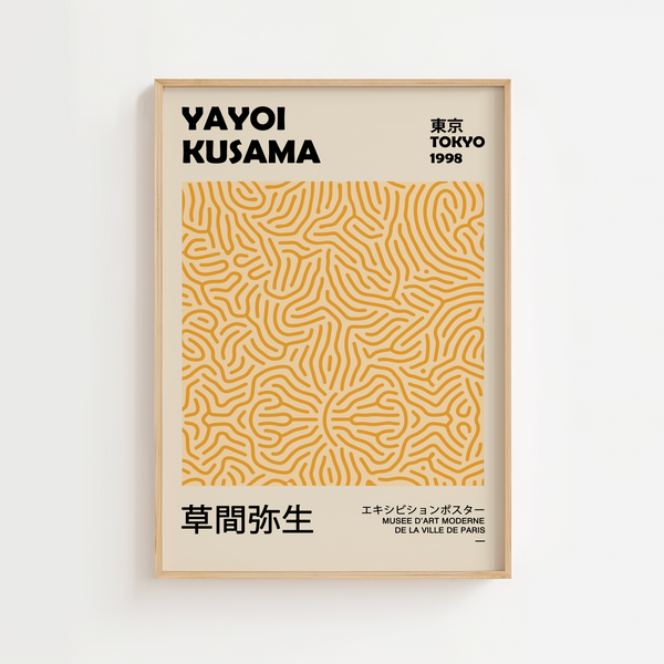 Gul Yayoi Kusama Plakat