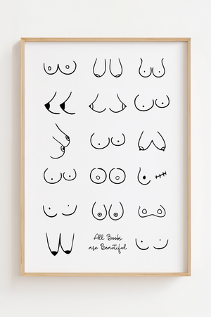all boobs are beautifull poster design