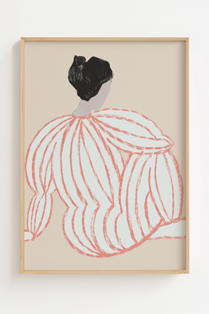 Skab ro og balance i dit hjem med vores Lagom Lady Beige Plakat. Motivet viser en stilfuld silhuet 