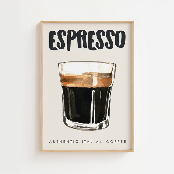 Espresso Authentic Italian Coffee Plakat