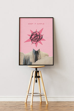 "Keep It Simple" - Pink Plakat