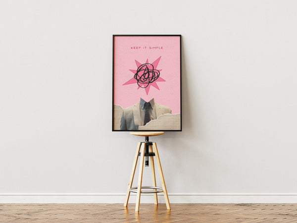 "Keep It Simple" - Pink Plakat