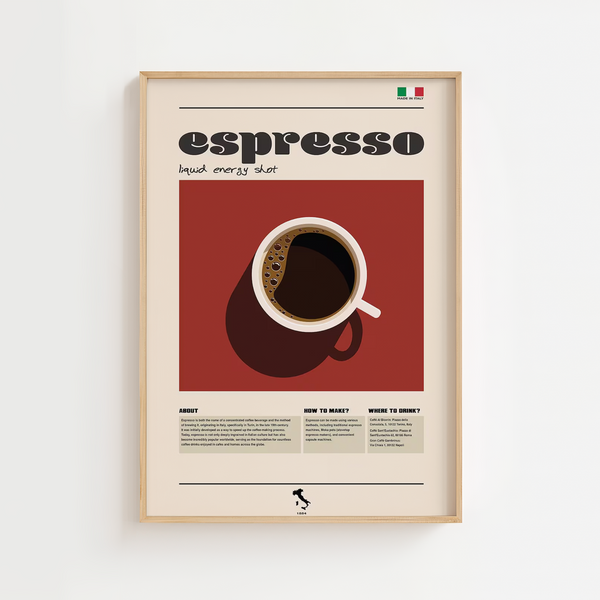 Espresso Liquid Energy Shot Plakat